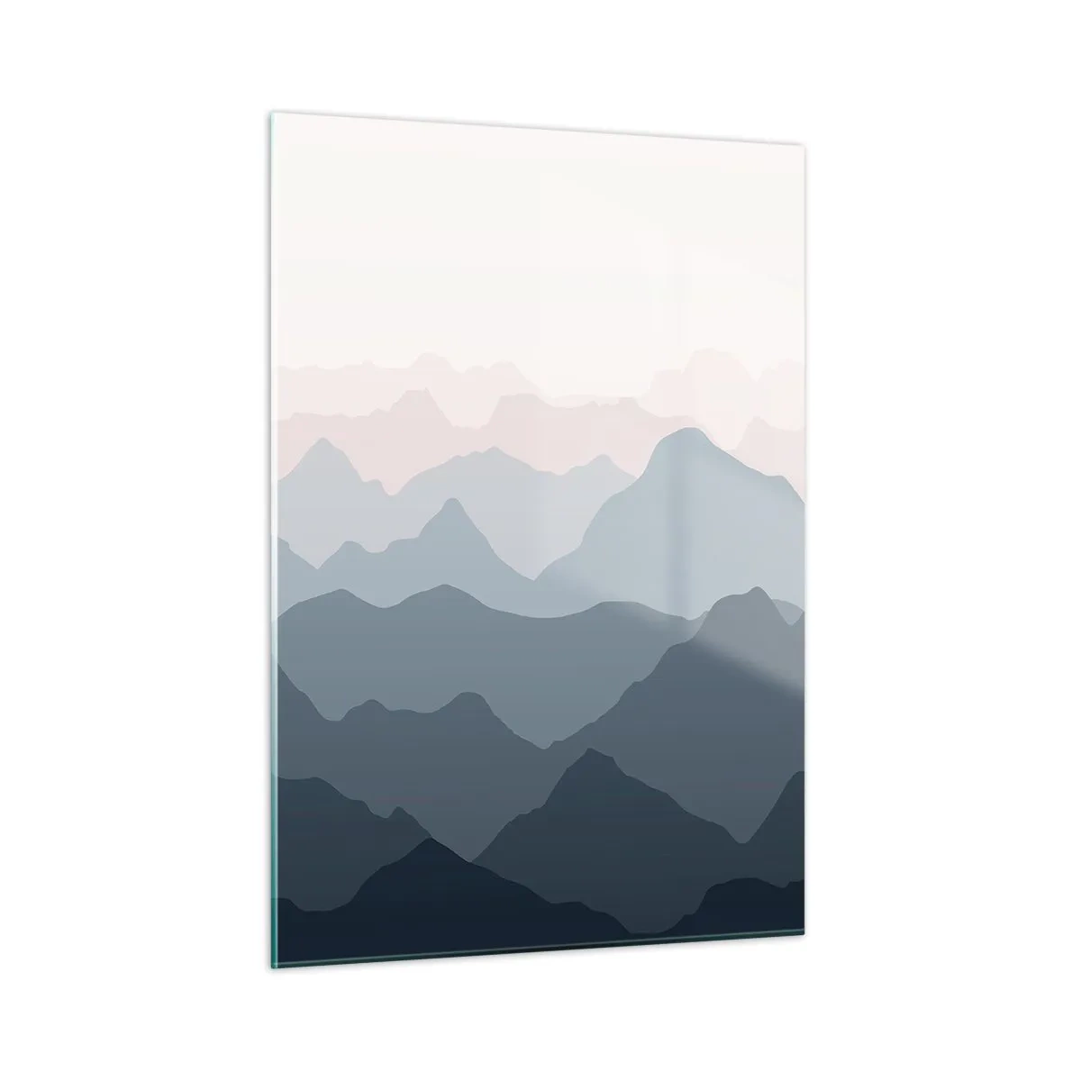 Billede på glas - Bølger af bjerge - 50x70 cm