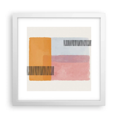 Plakat i hvid ramme - Fra hjørne til hjørne - 30x30 cm