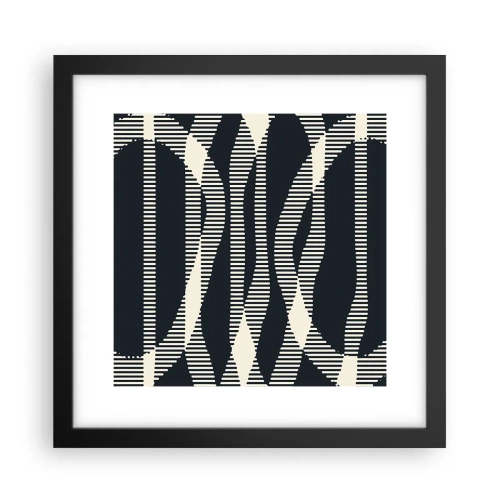 Plakat i sort ramme - Forsøg på at bryde igennem mørket - 30x30 cm