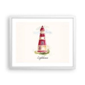 Plakat i hvid ramme - Altid vejret omkring - 50x40 cm