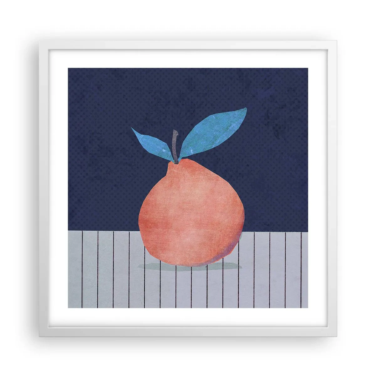 Plakat i hvid ramme - Konveksitet og plan - 50x50 cm