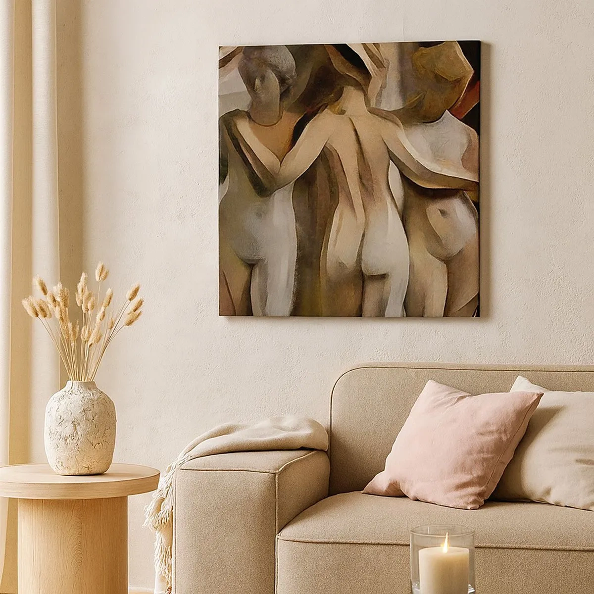 Lærredstryk - Billede på lærred - Tre Nåder 2.0 - 30x30 cm