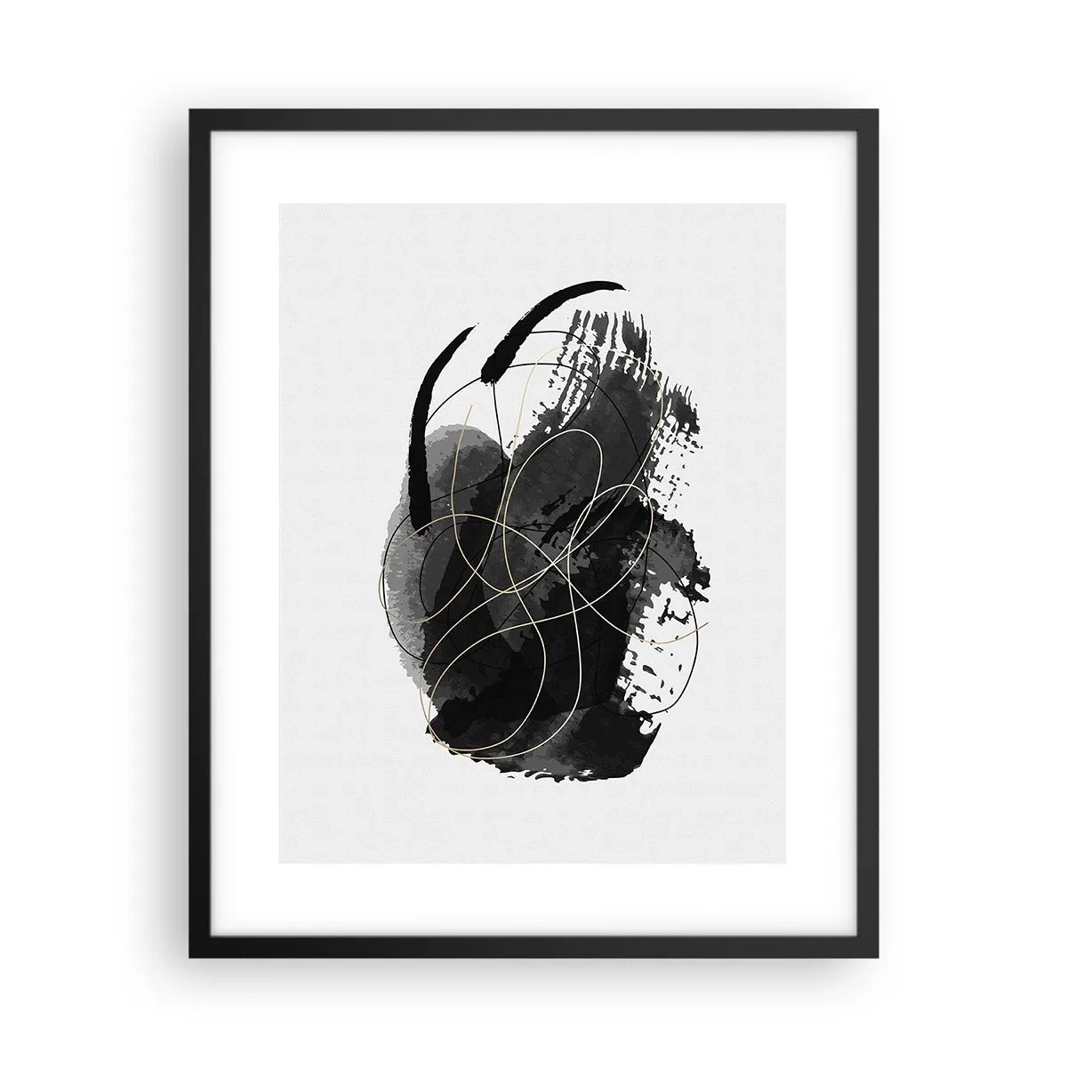 Plakat i sort ramme - Kom frem fra det sorte - 40x50 cm