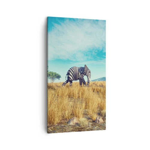 Lærredstryk - Billede på lærred - Grå er ikke længere på mode - 45x80 cm