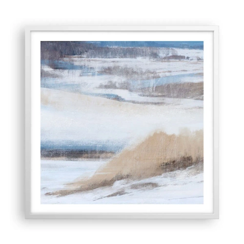 Plakat i hvid ramme - Vinterkomposition - 60x60 cm