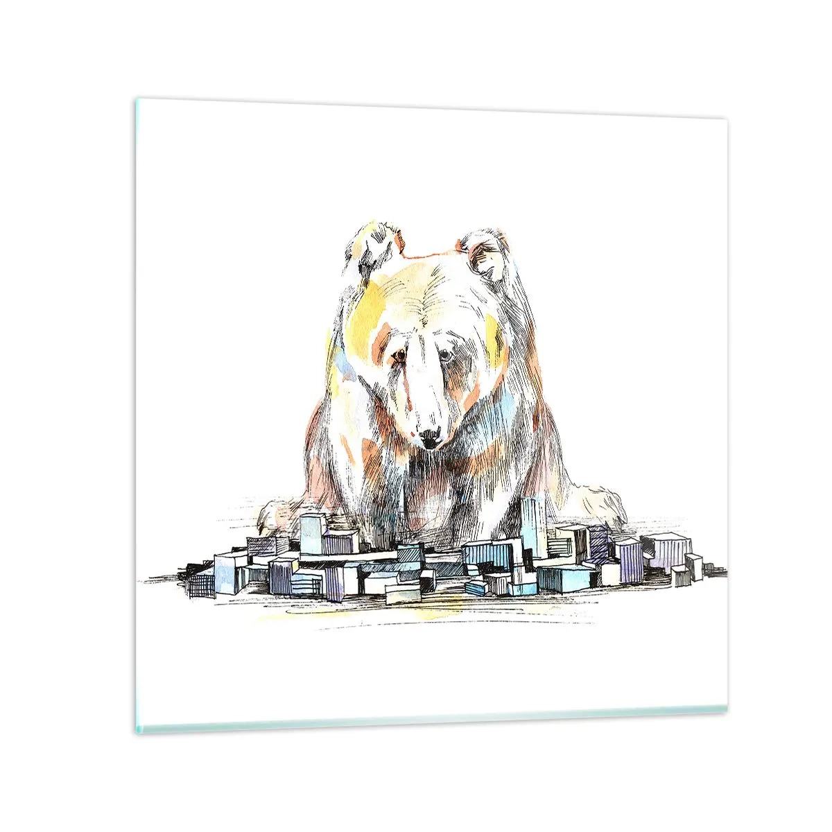 Billede på glas - Hvordan kan man leve på den måde? - 40x40 cm