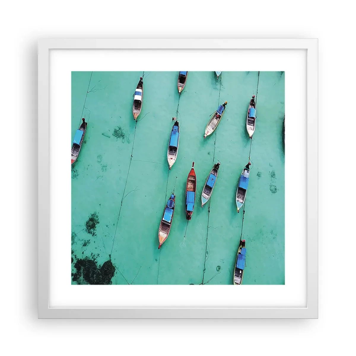 Plakat i hvid ramme - I glædelig forventning - 40x40 cm