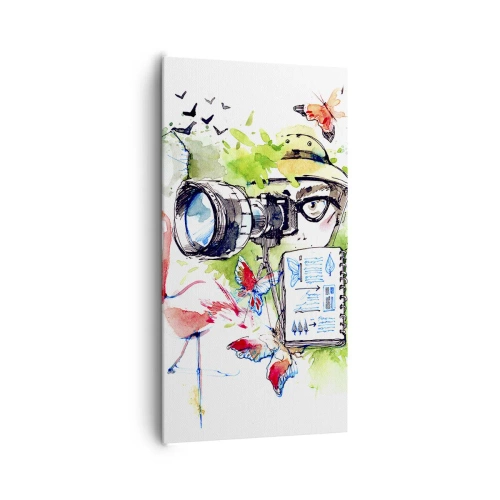 Lærredstryk - Billede på lærred - Gennem en rejsendes linse - 65x120 cm