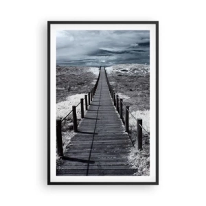 Plakat i sort ramme - Lige ved kysten - 61x91 cm