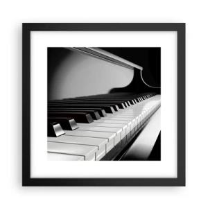 Plakat i sort ramme - Harmoni af former og farver - 30x30 cm