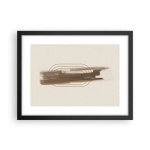 Plakat i sort ramme - Et pust af gråvejr - 40x30 cm