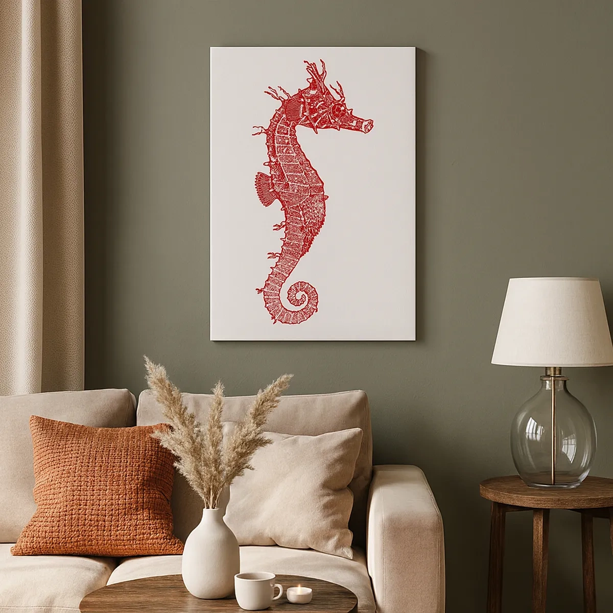 Lærredstryk - Billede på lærred - En indviklet skabelse - 50x70 cm