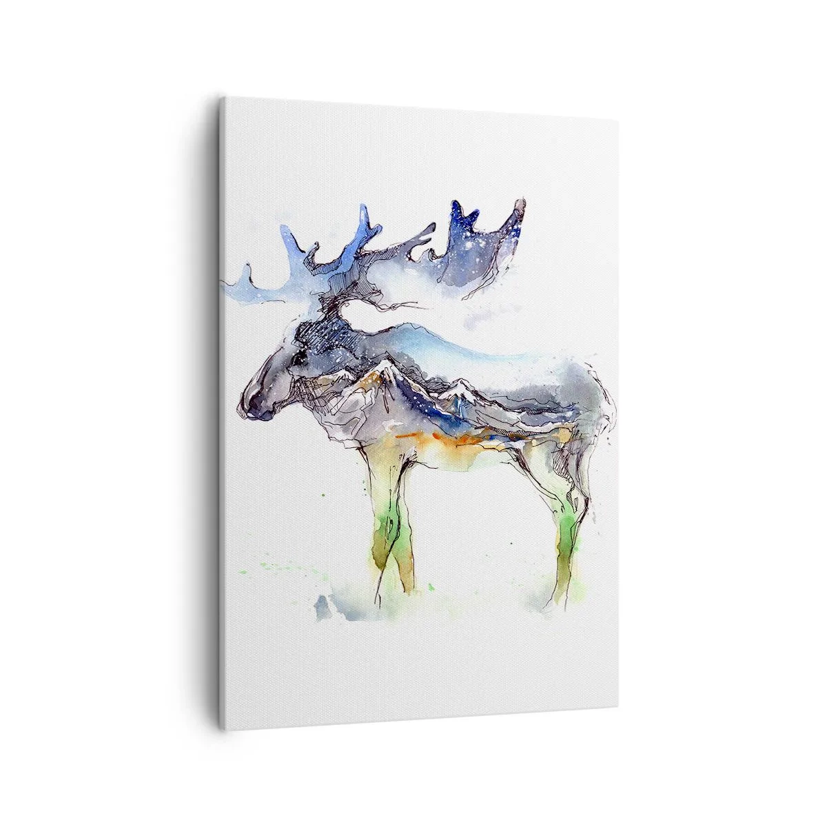 Lærredstryk - Billede på lærred - Helten i en vinterfortælling - 50x70 cm