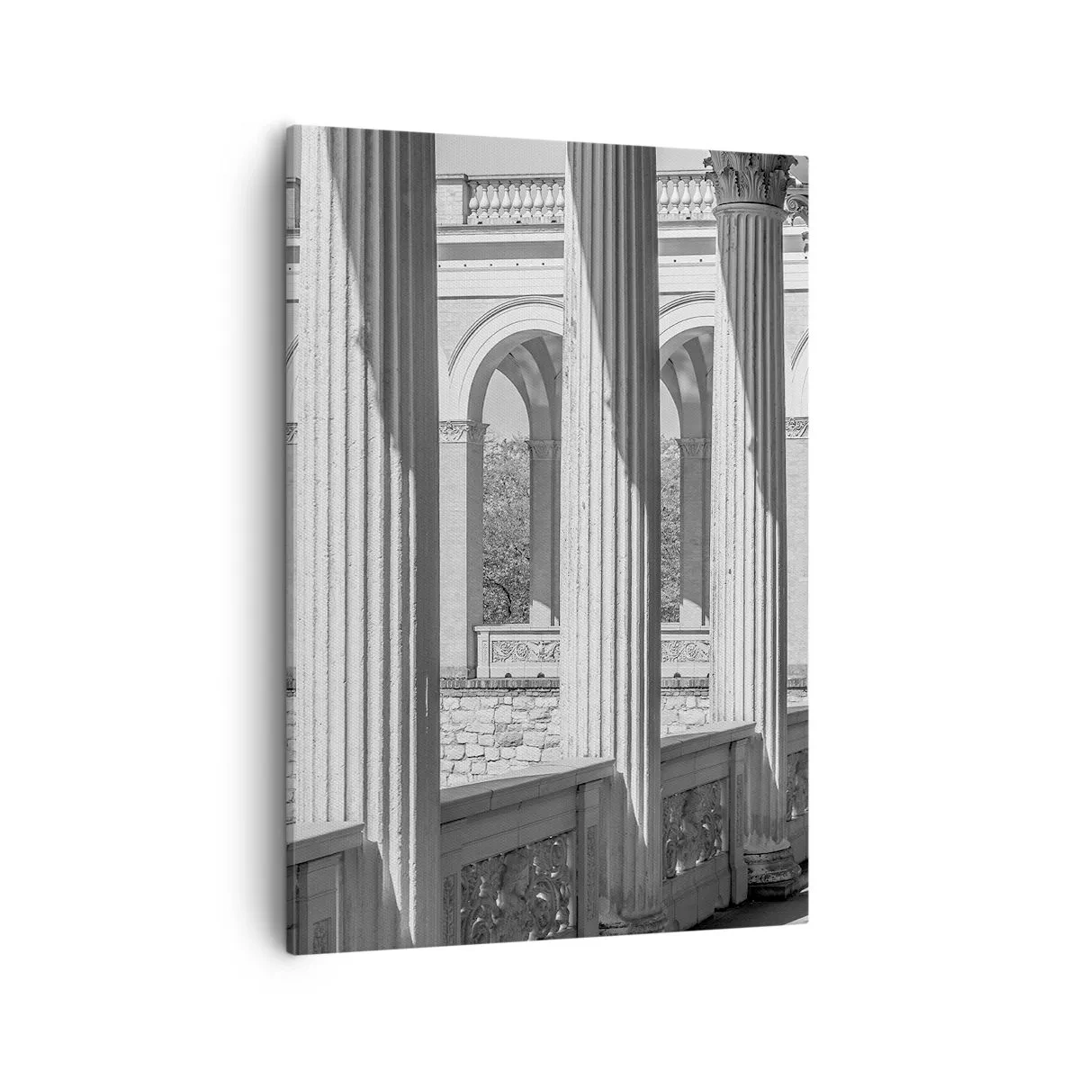 Lærredstryk - Billede på lærred - Solrig arkade - 50x70 cm