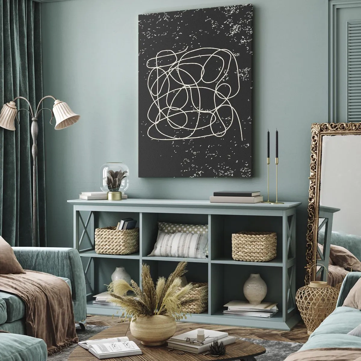 Lærredstryk - Billede på lærred - Vandrende tanker - 70x100 cm