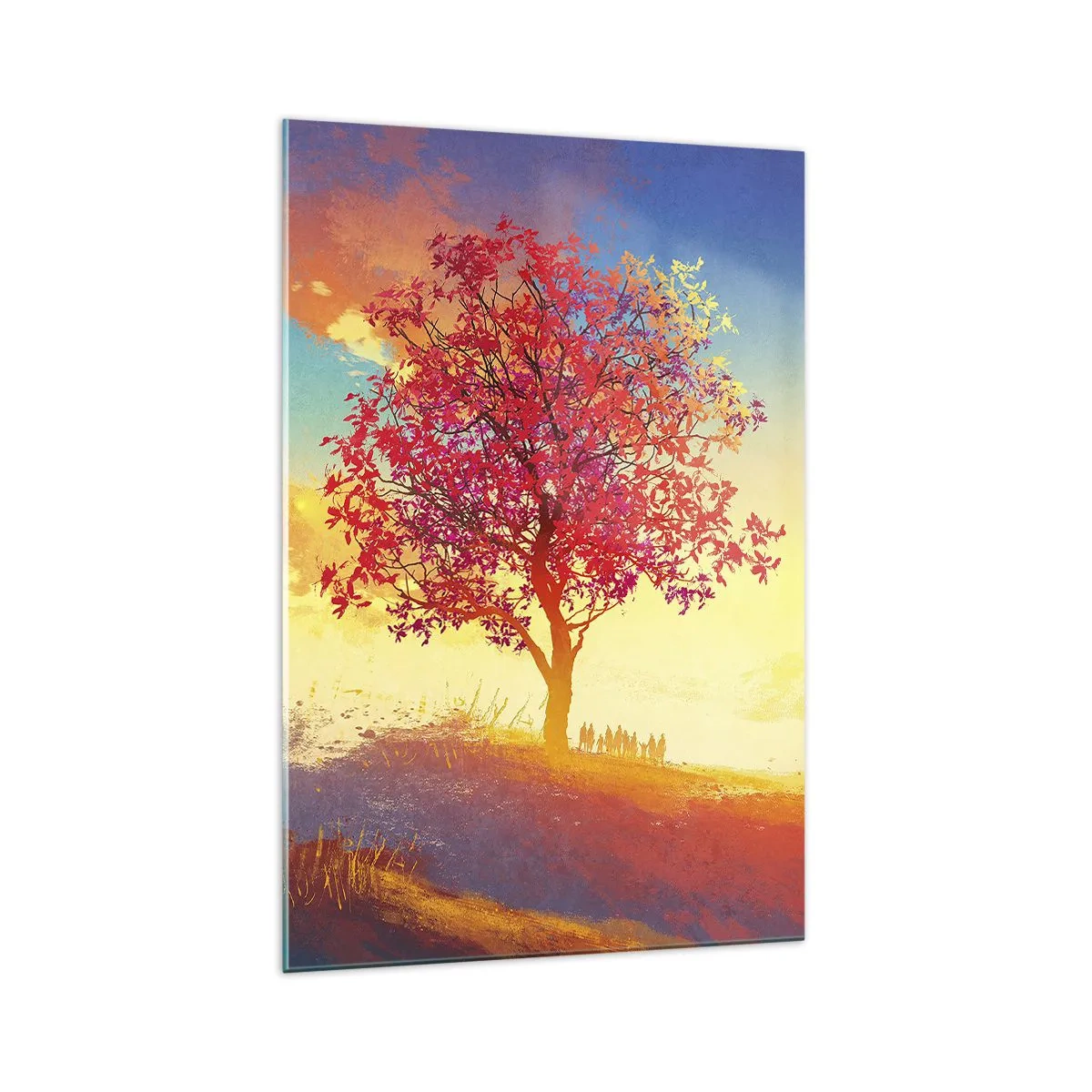 Billede på glas - Pilgrim på bestemmelsesstedet - 70x100 cm