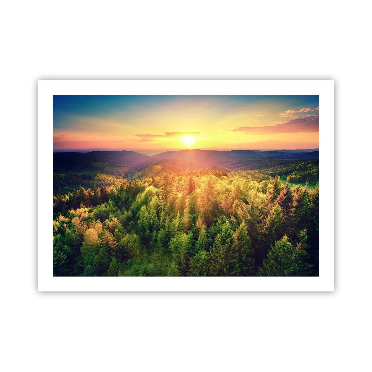 Plakat - Toppe og bjergtoppe - 70x50 cm