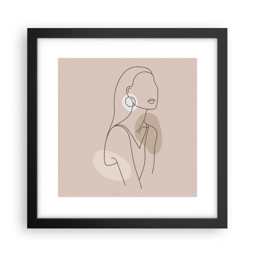 Plakat i sort ramme - Et ikon for pigelivet - 30x30 cm