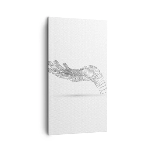 Lærredstryk - Billede på lærred - Fjedrende hånd - 45x80 cm