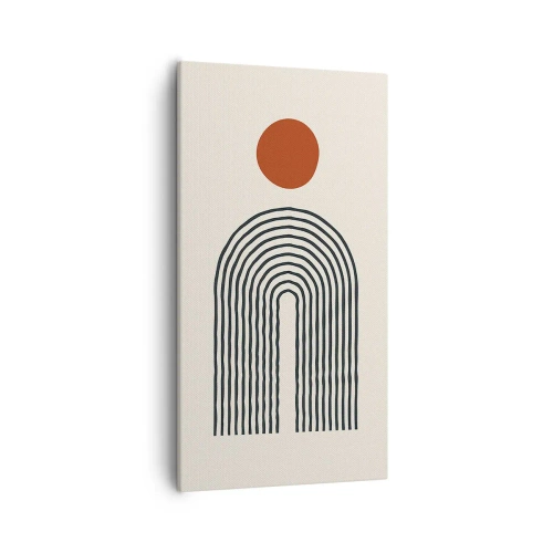 Lærredstryk - Billede på lærred - Magnetisme af former og farver - 55x100 cm