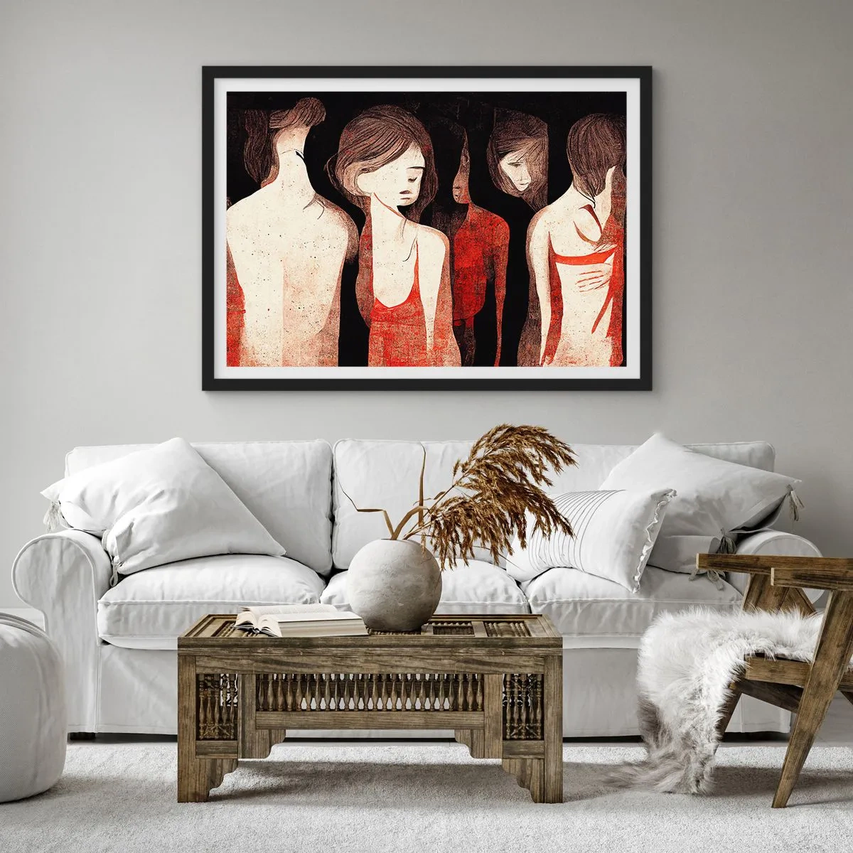 Plakat i sort ramme - Mørkets madonnaer - 70x50 cm