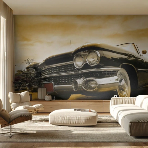 Fototapet Premium Sand - Klassikere forsvinder aldrig - Bil, Automotive, Retro - 100x70 cm