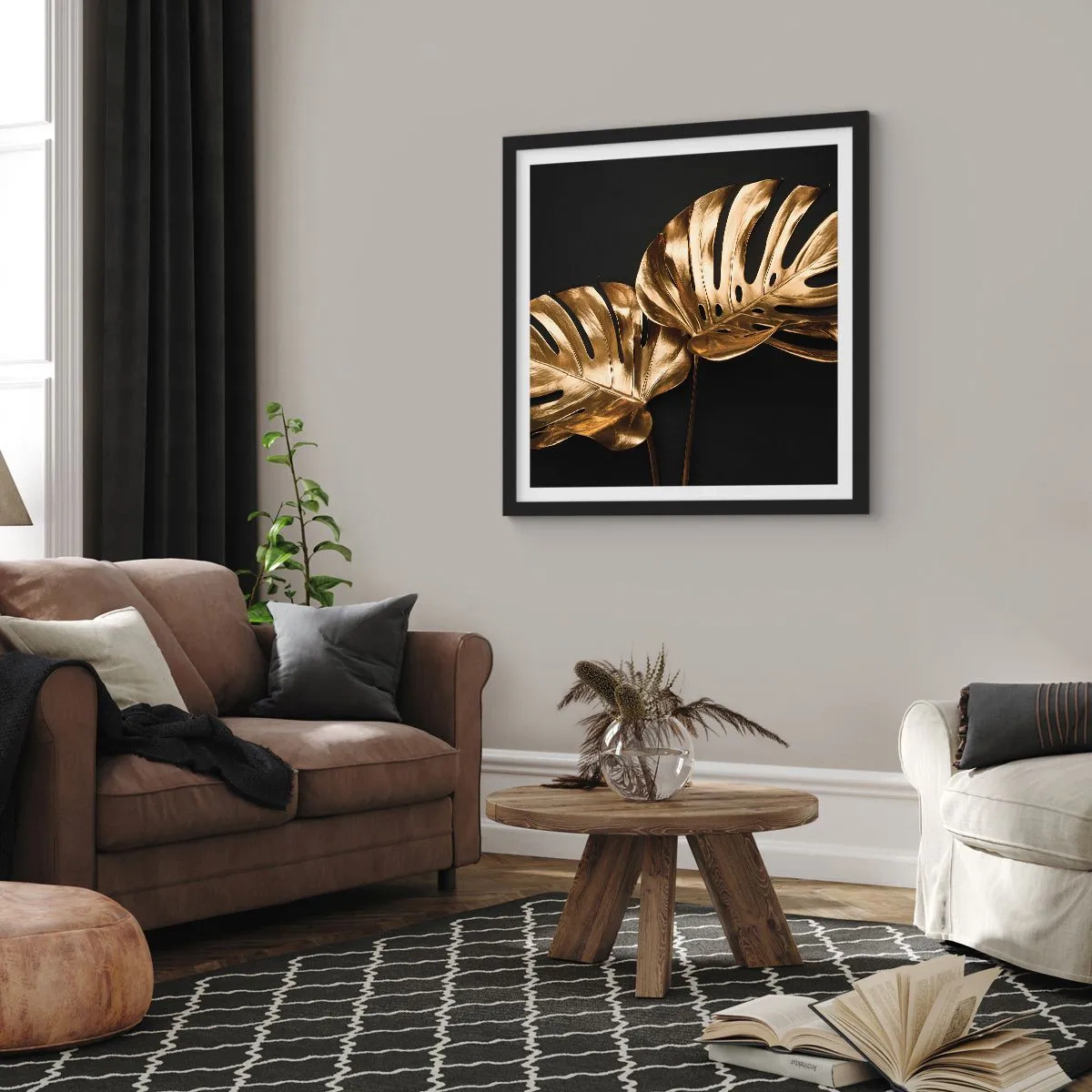 Plakat i sort ramme - Naturens skatte - 40x40 cm