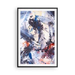 Plakat i sort ramme - Abstraktionens vanvittige dans - 61x91 cm
