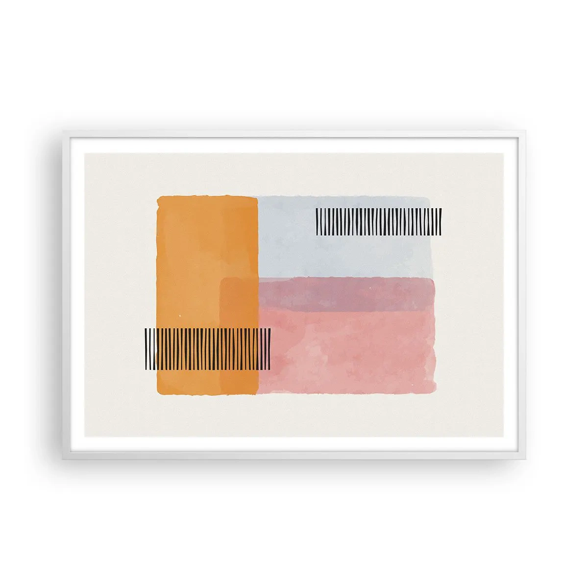 Plakat i hvid ramme - Fra hjørne til hjørne - 100x70 cm