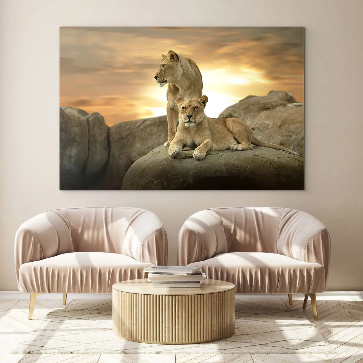 Billede på glas - Kongelig majestæt - 120x80 cm