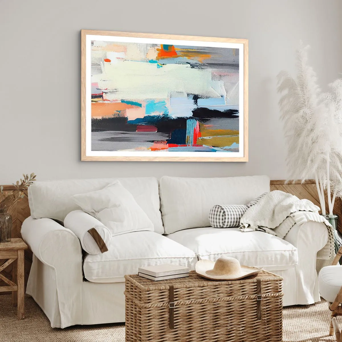 Plakat i ramme af lyst egetræ - Er der en metode? - 100x70 cm