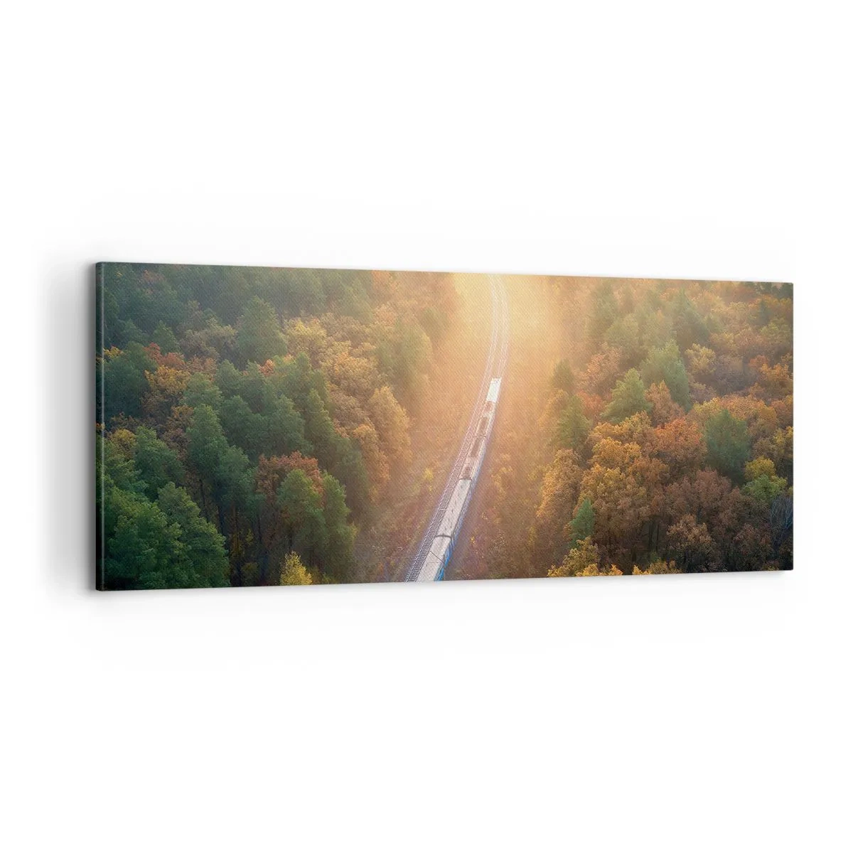 Lærredstryk - Billede på lærred - Efterårsrejse - 100x40 cm