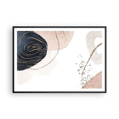 Plakat i sort ramme - Alt flyder - 100x70 cm