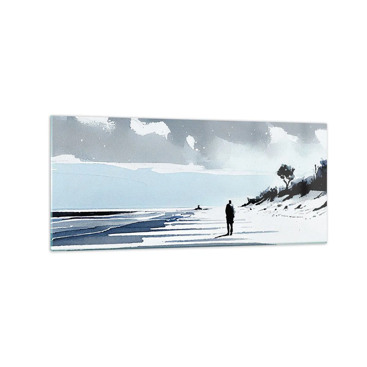 Billede på glas - Alene - 120x50 cm