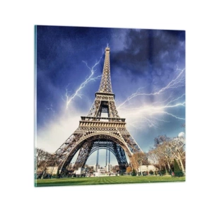 Billede på glas - Stormens herskerinde - 50x50 cm