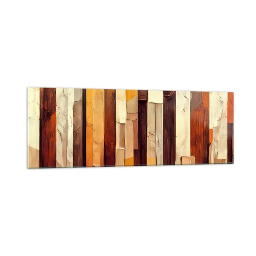 Billede på glas - Hymne af skovens træer - 90x30 cm