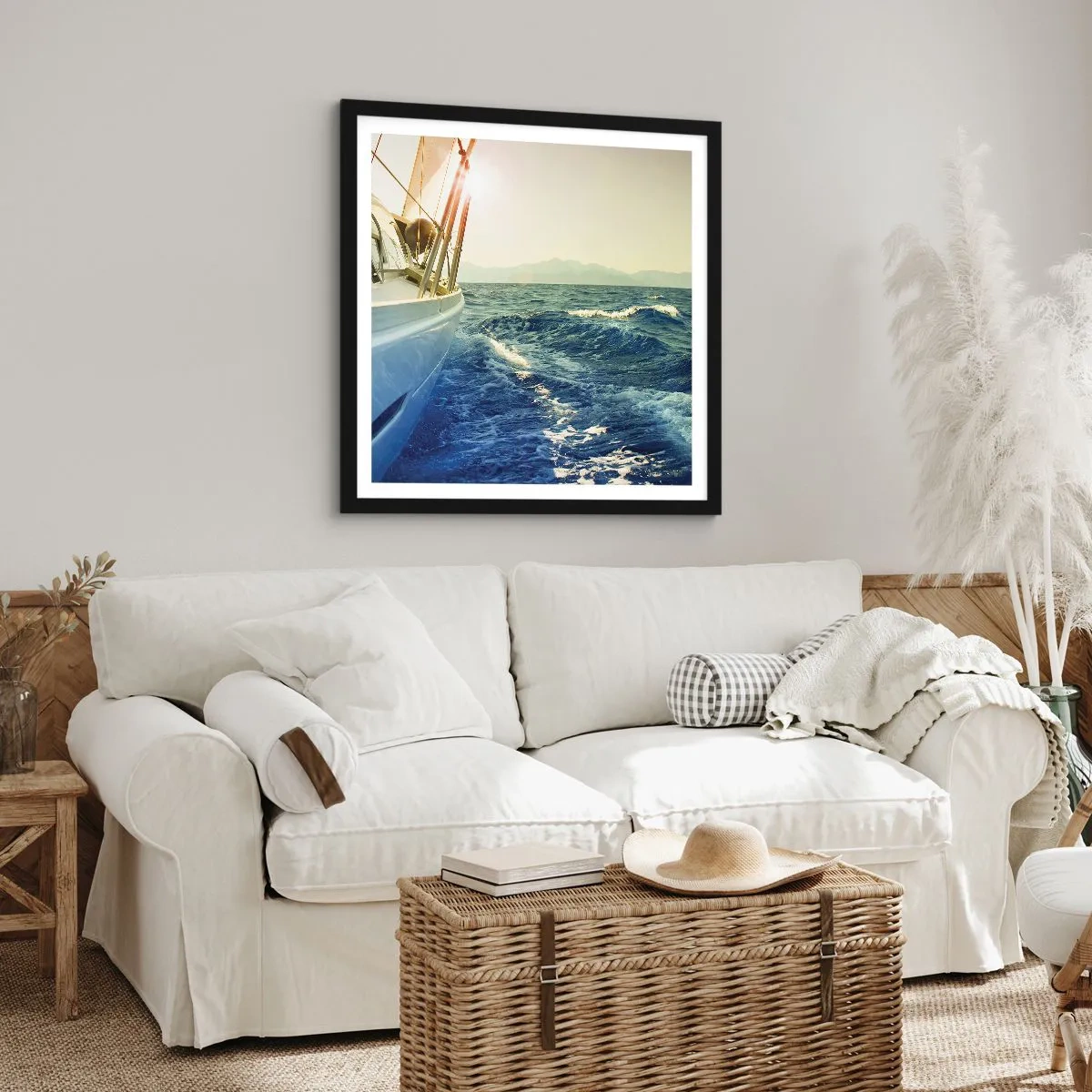 Plakat i sort ramme - For eventyr - 60x60 cm