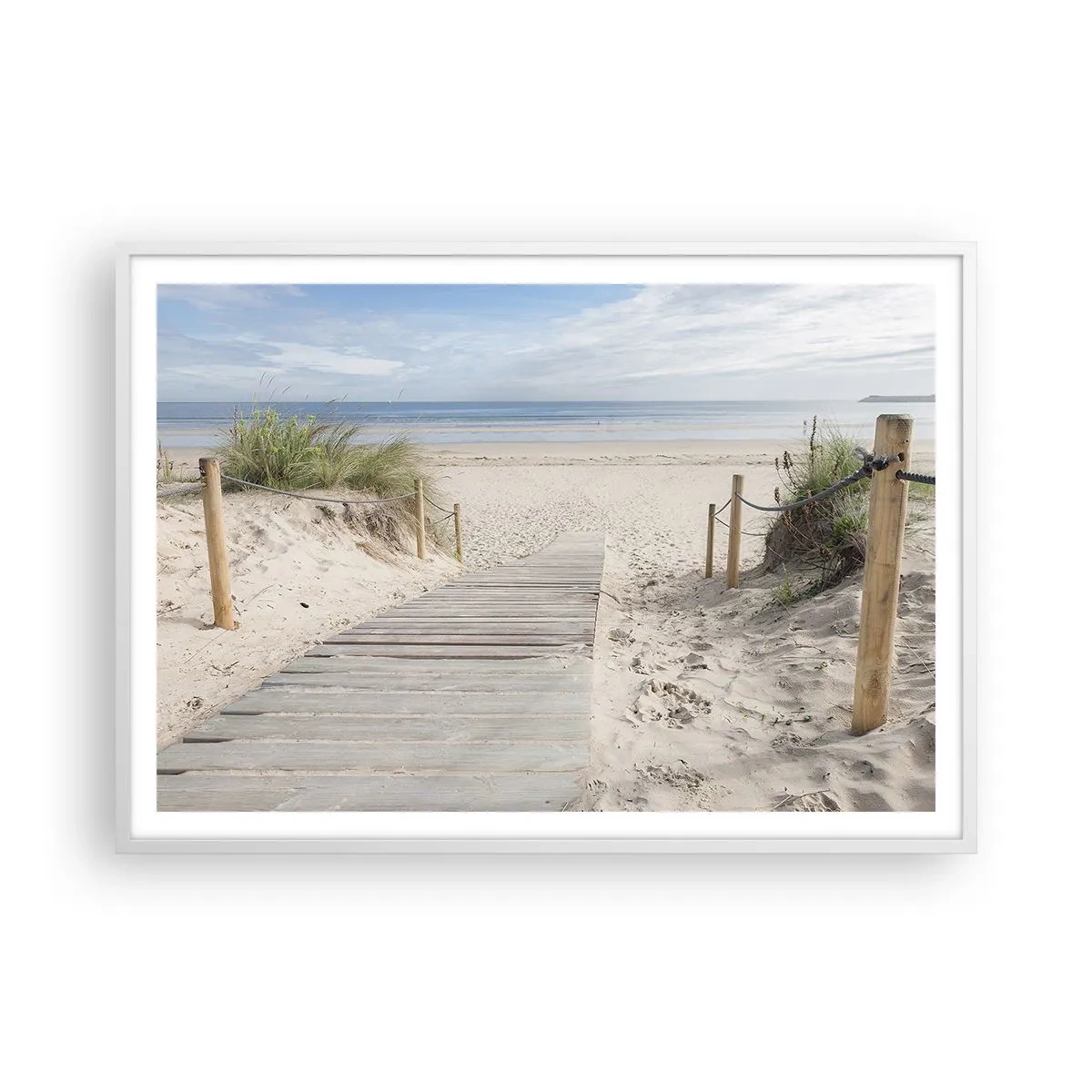 Plakat i hvid ramme - Ud over horisonten - 100x70 cm