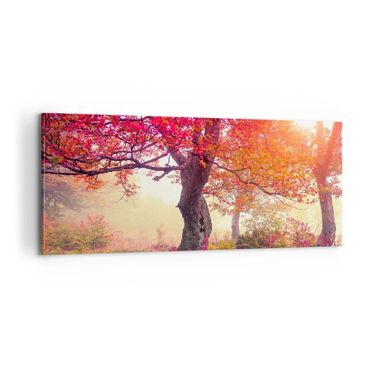 Lærredstryk - Billede på lærred - Et væld af blomstring - 100x40 cm