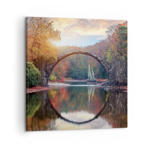 Lærredstryk - Billede på lærred - På den anden side af spejlet - 60x60 cm