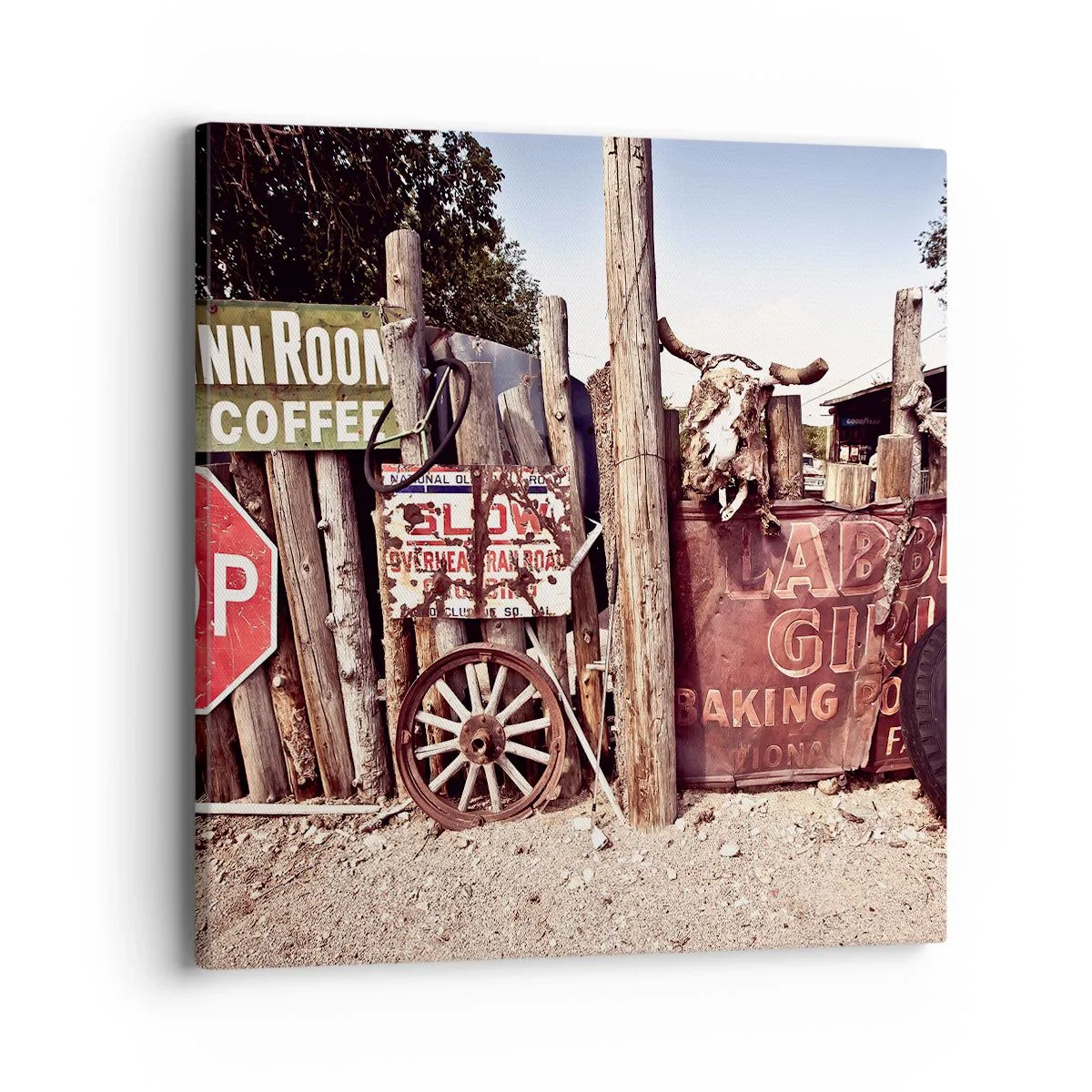 Lærredstryk - Billede på lærred - Og tiden er stoppet - 40x40 cm