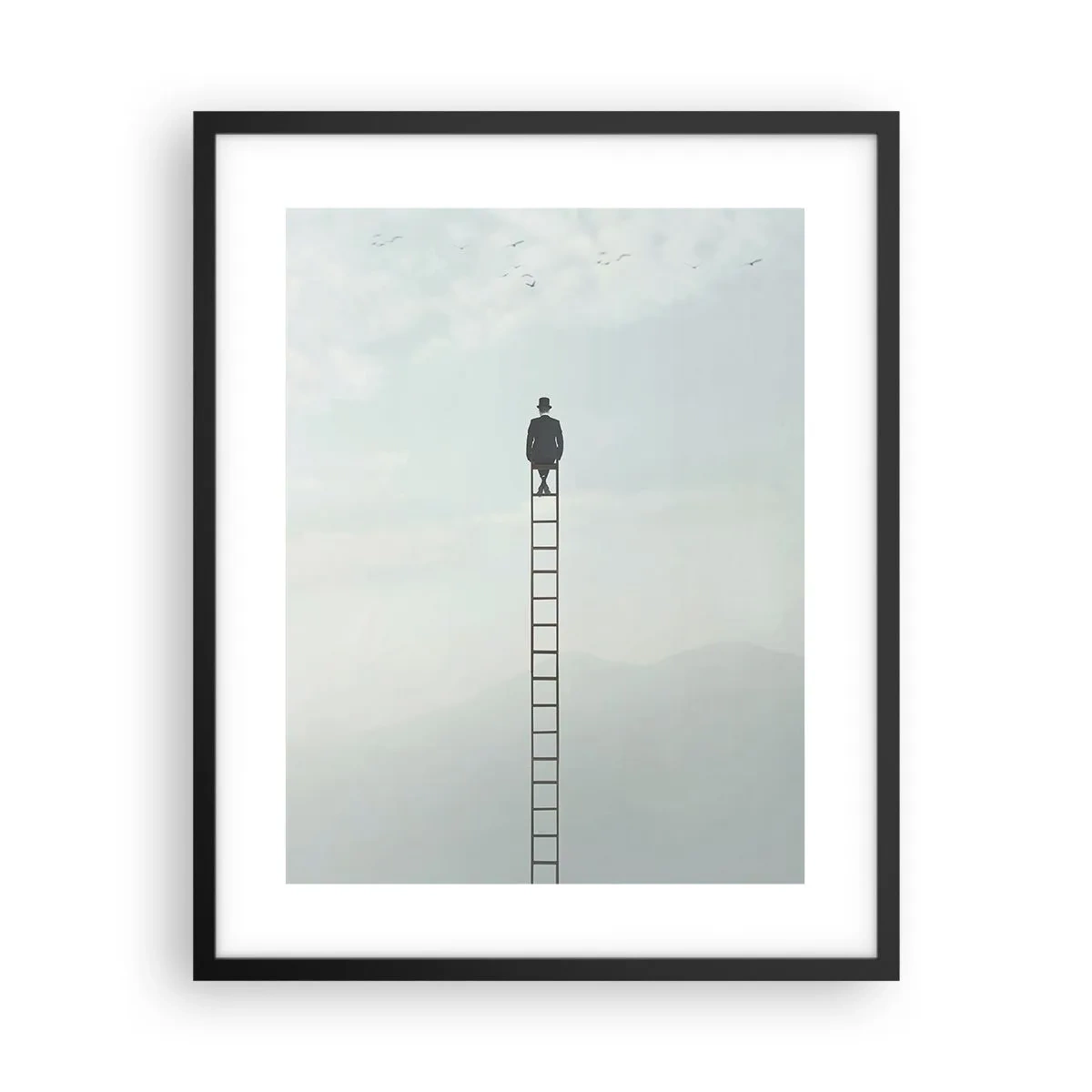 Plakat i sort ramme - Stig yderligere - 40x50 cm