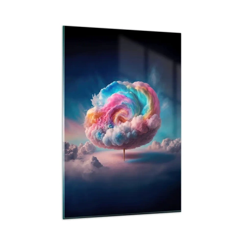 Billede på glas - En drøm om en forlystelsespark - 80x120 cm