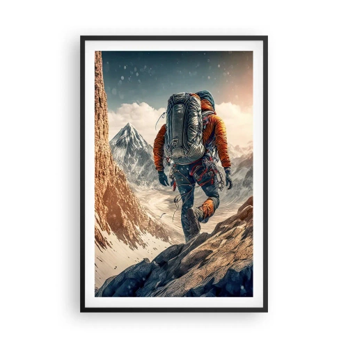 Plakat i sort ramme - Ensom kriger - 61x91 cm