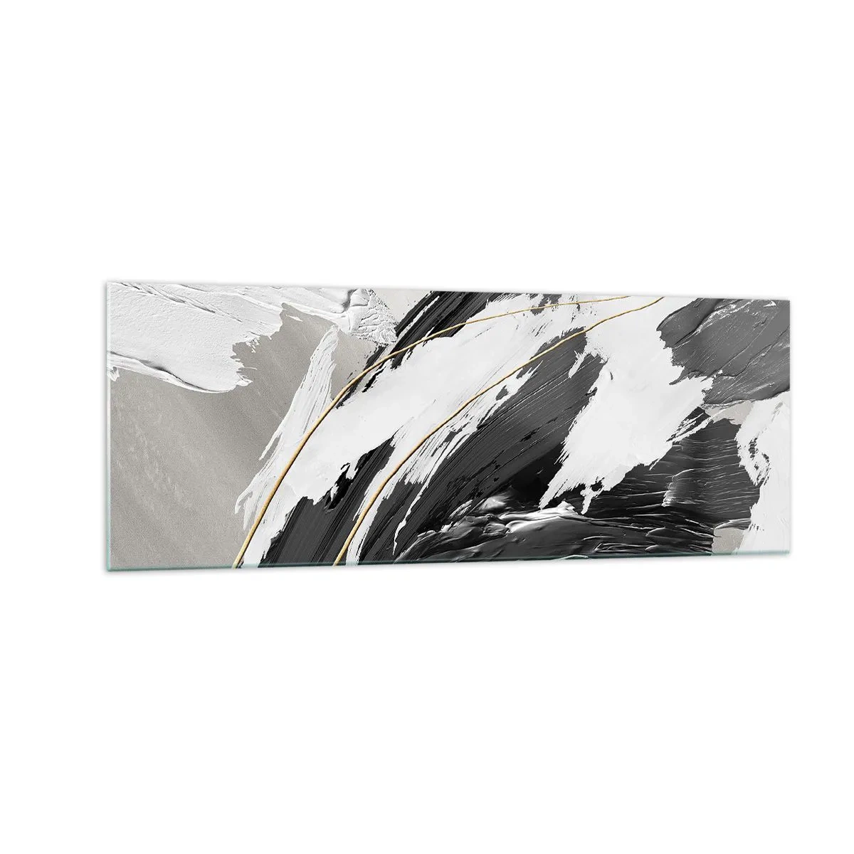 Billede på glas - Abstraktion med flair - 140x50 cm