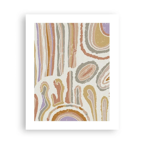 Plakat - Farverige tværsnit - 40x50 cm