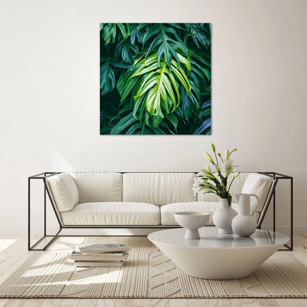 Billede på glas - Fordyb dig i friskhed - 60x60 cm