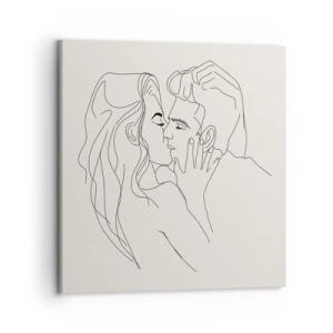 Lærredstryk - Billede på lærred - Forviklet i følelser - 70x70 cm