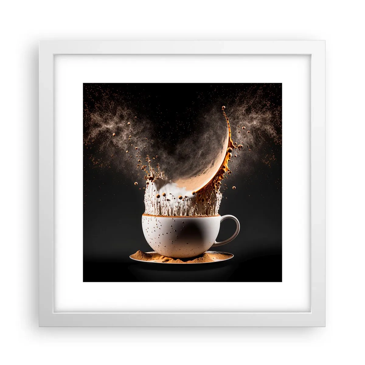 Plakat i hvid ramme - En eksplosion af smag - 30x30 cm