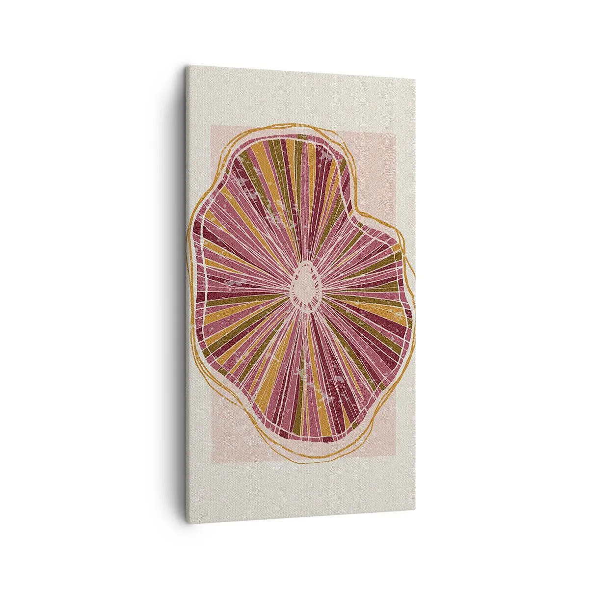 Lærredstryk - Billede på lærred - Strålende abstraktion - 45x80 cm